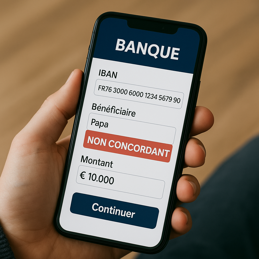 verification of payee (VoP) no match